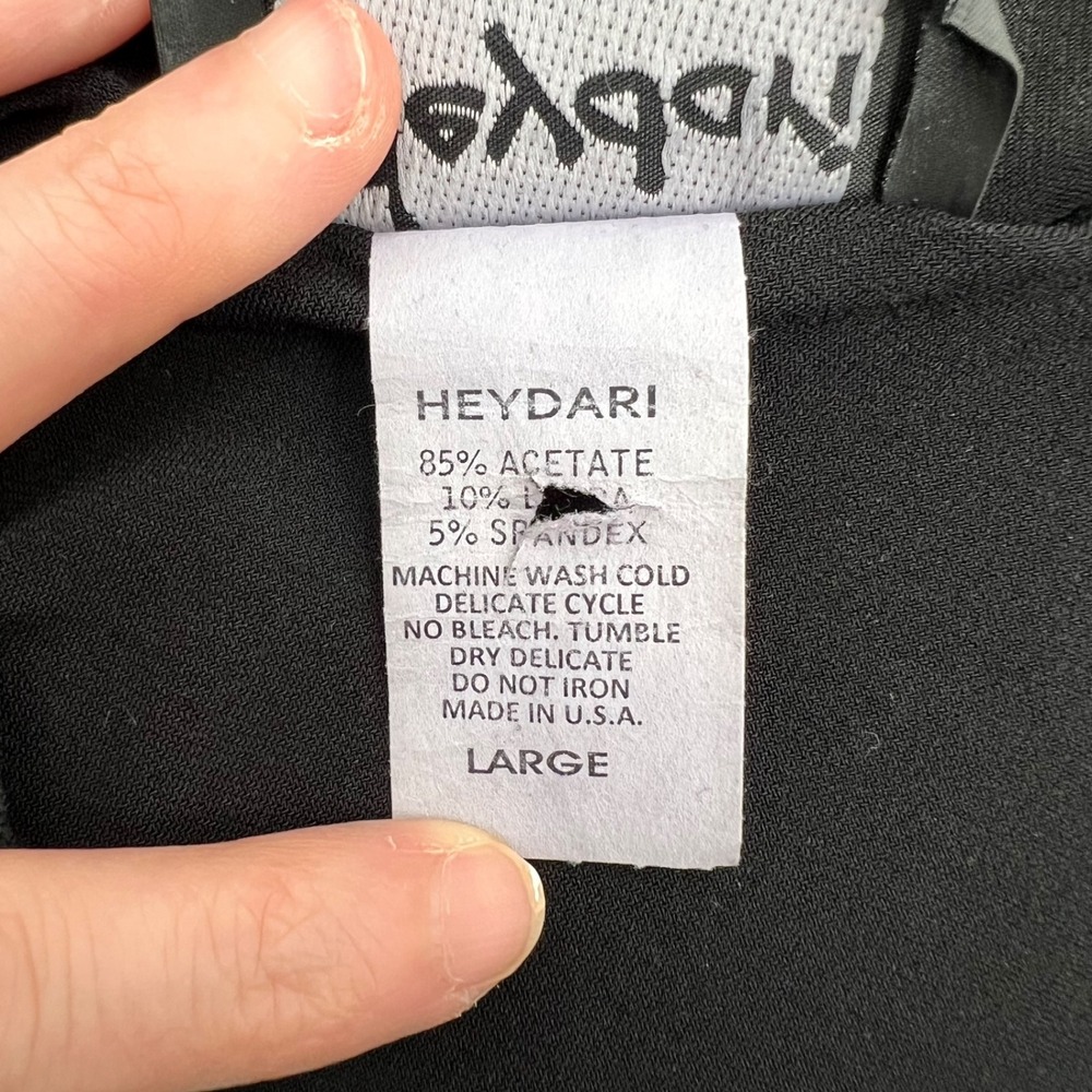 Heydari Womens Lagenlook Midi Dress Black Oversized Bubble Pocket USA Large - Picture 5 of 5